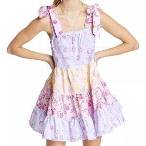 LoveShackFancy Target Jeanne Tie Strap Tiered Dress